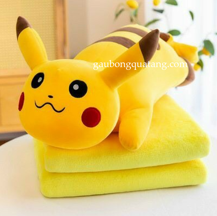 Gấu Bông Kèm Mền Pikachu 2in1.